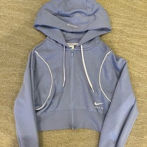 Purple nike air cropped hoodie